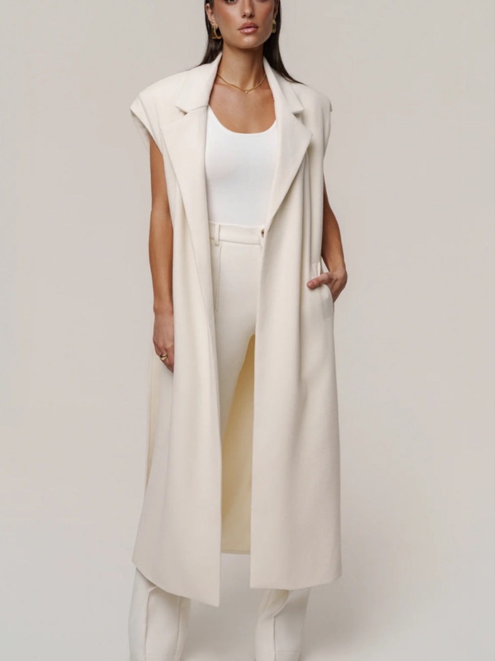 JLUXLABEL IVORY CLOUD WOVEN COAT - Picture 5 of 12